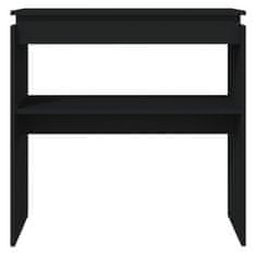 Vidaxl Konzolna mizica črna 80x30x80 cm iverna plošča
