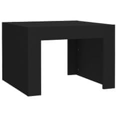 Greatstore Klubska mizica črna 50x50x35 cm iverna plošča