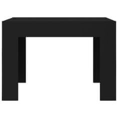 Greatstore Klubska mizica črna 50x50x35 cm iverna plošča