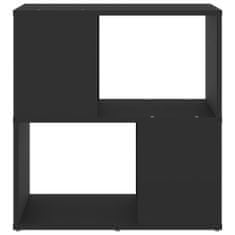 Greatstore Knjižna omara črna 60x24x63 cm iverna plošča
