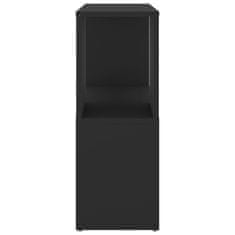 Vidaxl Knjižna omara črna 60x24x63 cm iverna plošča