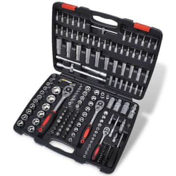Vidaxl 193 Delni Komplet 1/4 & 3/8 & 1/2 Nasadnih Ključev z Ragljo