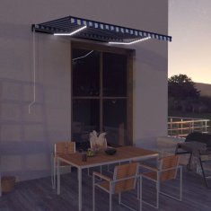 Vidaxl Ročna tenda s solarnimi LED lučkami 3,5 x 2,5 m
