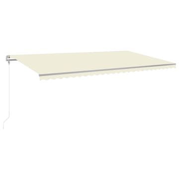Vidaxl Avtomatska tenda LED + senzor 600x300 cm krem