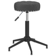 Vidaxl Vrtljivi masažni stol, črne barve, oblazinjen z žametom