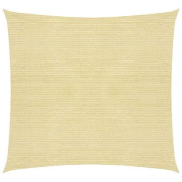 Vidaxl Senčno jadro 160 g/m² bež 2,5x2,5 m HDPE