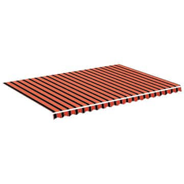 Vidaxl Nadomestno blago za tendo oranžno in rjavo 5x3,5 m