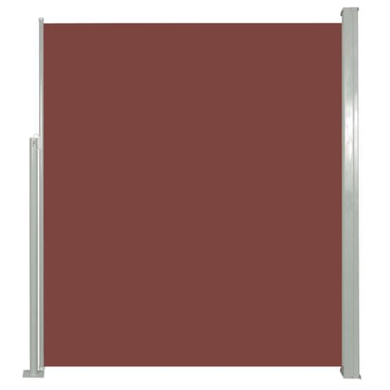 Vidaxl Zložljiva stranska tenda za terase 160 x 300 cm rjava