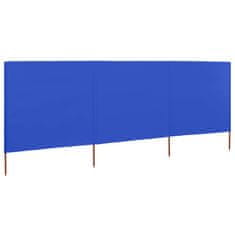 Vidaxl vidaLX 3-panelni vetrobran tkanina 400x120 cm sinje moder