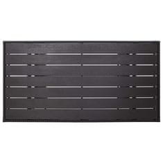 Vidaxl Vrtna miza črna 130x70x66 cm poli ratan
