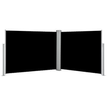 Vidaxl Zložljiva stranska tenda črna 140x1000 cm