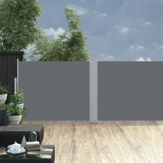Vidaxl Zložljiva stranska tenda antracitna 170x1000 cm