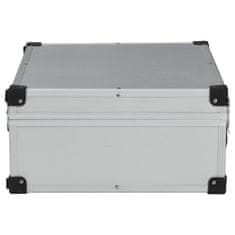 Vidaxl Kovček za orodje 46x33x16 cm srebrn aluminij