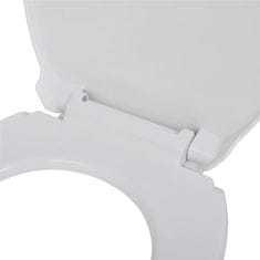 Vidaxl WC deska s počasnim zapiranjem 2 kosa plastična bela