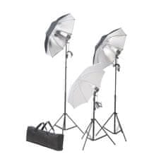 Vidaxl Fotografski studijski komplet s svetilkami in ozadjem