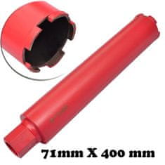 Vidaxl 71 mm x 400 mm Diamantni kronski sveder za mokro in suho vrtanje