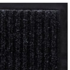 Greatstore PVC Predpražnik Črne Barve 90 x 60 cm