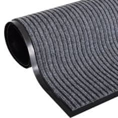 Greatstore PVC Predpražnik Sive Barve 90 x 60 cm
