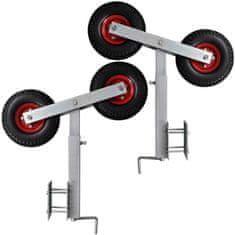 Vidaxl Dvokolesna opora za premec za prikolico 2 kosa 59 - 84 cm