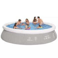 Vidaxl Okrogel napihljiv bazen siv 450x122 cm