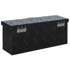 Greatstore Aluminijasta škatla 485x140x200 mm črna
