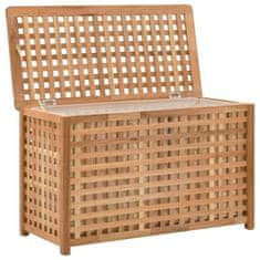 Greatstore Skrinja za perilo iz trdne orehovine 77,5x37,5x46,5 cm