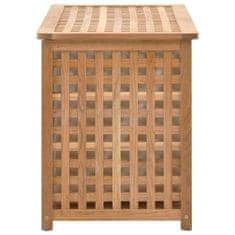 Greatstore Skrinja za perilo iz trdne orehovine 77,5x37,5x46,5 cm