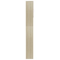 Vidaxl Omara za pralni stroj bela in sonoma hrast 64,x25,5x190 cm