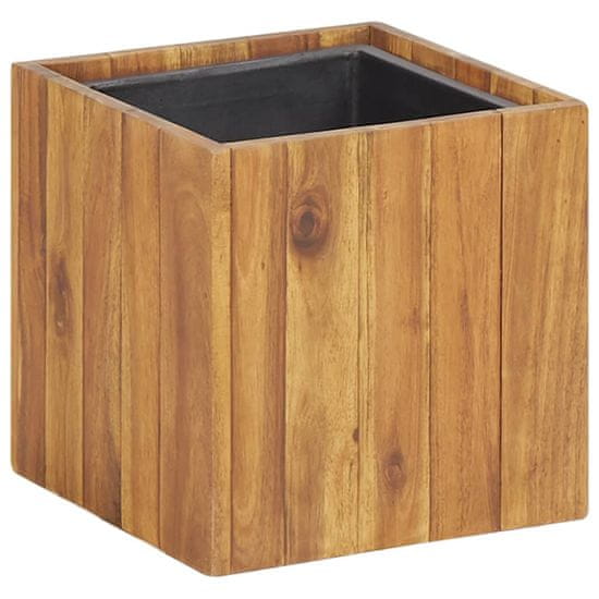 Vidaxl Visoka greda z loncem 24,5x24,5x25 cm trden akacijev les