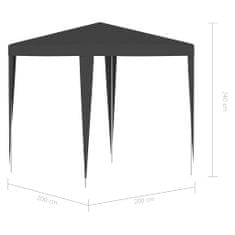 shumee Profesionalen vrtni šotor 2x2 m antraciten