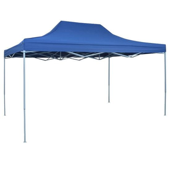 Greatstore Profesionalni zložljivi šotor za zabavo 3 x 4 m jekleni modri