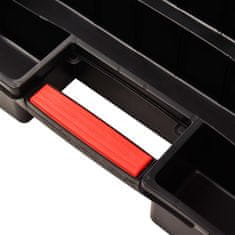 Vidaxl Škatle za sortiranje 2 kosa z delilniki 460x325x80 mm plastika