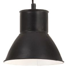 Vidaxl Viseča svetilka 25 W črna okrogla 17 cm E27