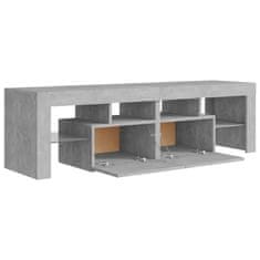 Vidaxl TV omarica z LED lučkami betonsko siva 140x35x40 cm