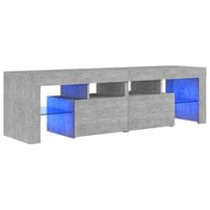 Vidaxl TV omarica z LED lučkami betonsko siva 140x35x40 cm