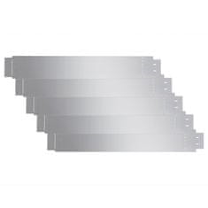 Vidaxl Set 5 kosov ograde iz fleksibilnega pocinkanega jekla 100 x 15 cm