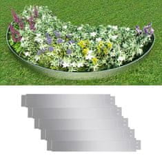 Vidaxl Set 5 kosov ograde iz fleksibilnega pocinkanega jekla 100 x 15 cm