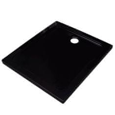 Vidaxl Pravokotna ABS tuš kad črna 80x90 cm