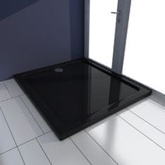 Vidaxl Pravokotna ABS tuš kad črna 80x90 cm