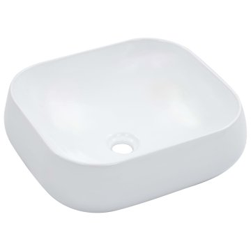Vidaxl Umivalnik 44,5x39,5x14,5 cm keramičen bel