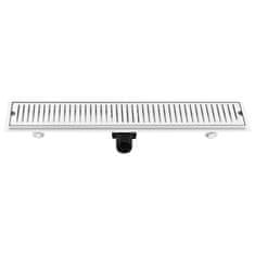 Vidaxl Kanaleta za tuš z režami 73x14 cm nerjaveče jeklo
