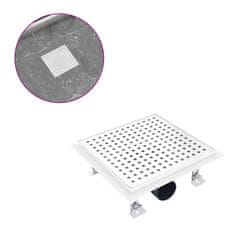 Vidaxl Kanaleta za tuš 20x20 cm nerjaveče jeklo