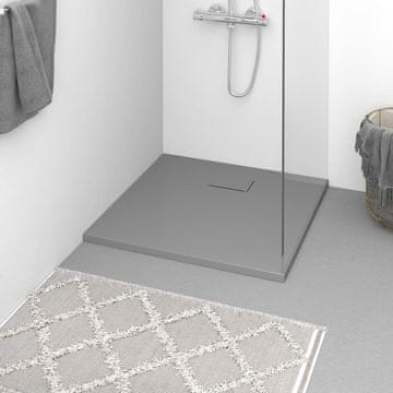 Vidaxl Kad za tuš SMC siva 80x80 cm