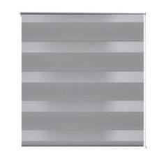 Vidaxl Črtasta Roleta / Senčilo za Zatemnitev Oken 140 x 175 cm Sive Barve