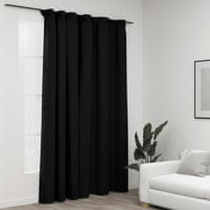 Vidaxl Zatemnitvena zavesa z obešali videz platna antracitna 290x245cm