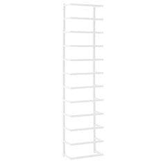 Vidaxl Stojalo za brisače belo 24x12x96 cm jeklo