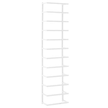 Vidaxl Stojalo za brisače belo 24x12x96 cm jeklo