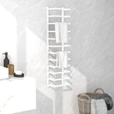 Vidaxl Stojalo za brisače belo 24x12x96 cm jeklo