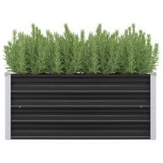 Vidaxl Visoka greda antracitna 100x40x45 cm pocinkano jeklo