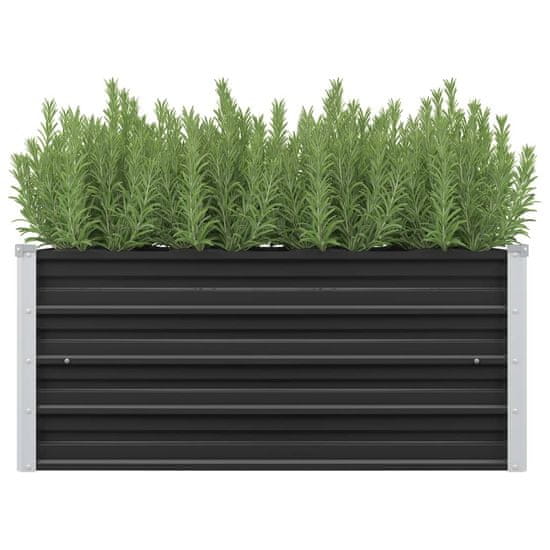 Vidaxl Visoka greda antracitna 100x40x45 cm pocinkano jeklo